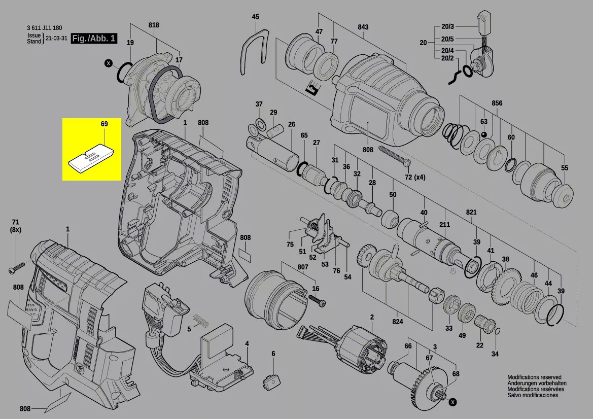Curseur inverseur réf. 1 619 P13 747 Bosch